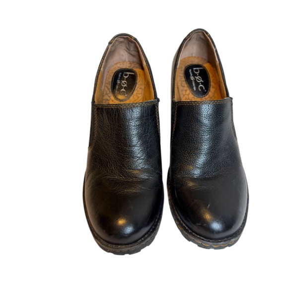 Black Pebble Leather Slip On Shoe Booties - Picture 2 of 16